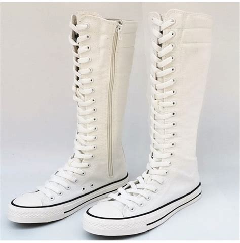 knee high canvas sneakers